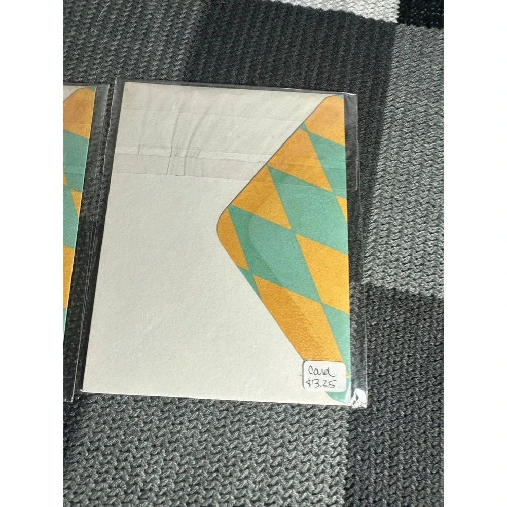 Mid century modern stationary card set of 2  NWT